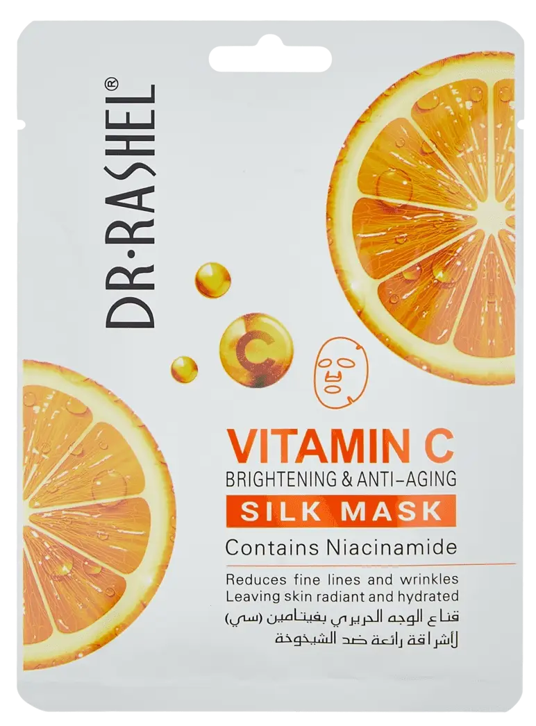 Осветляющая и омолаживающая тканевая маска для лица с витамином C Dr. Rashel Vitamin C Brightening & Anti-Aging Silk Mask, 28 г 
