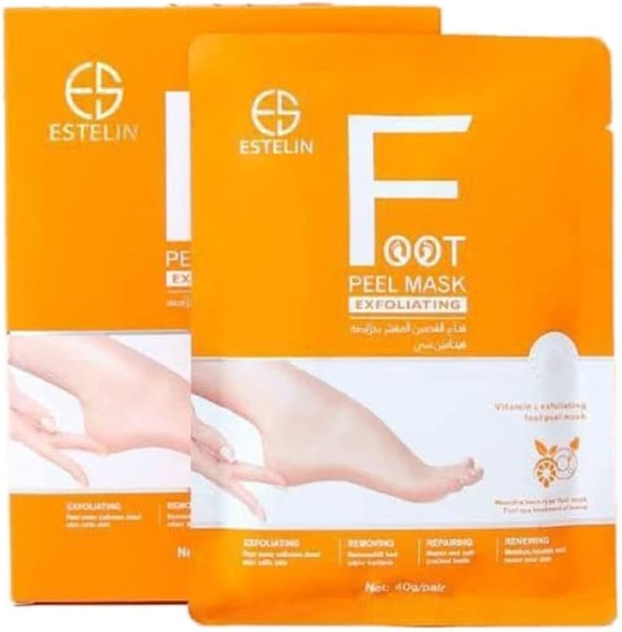 Маска-пилинг для ног с витамином C, Estelin Vitamin C Exfoliating Foot Peel Mask, 40 g × 2 пары