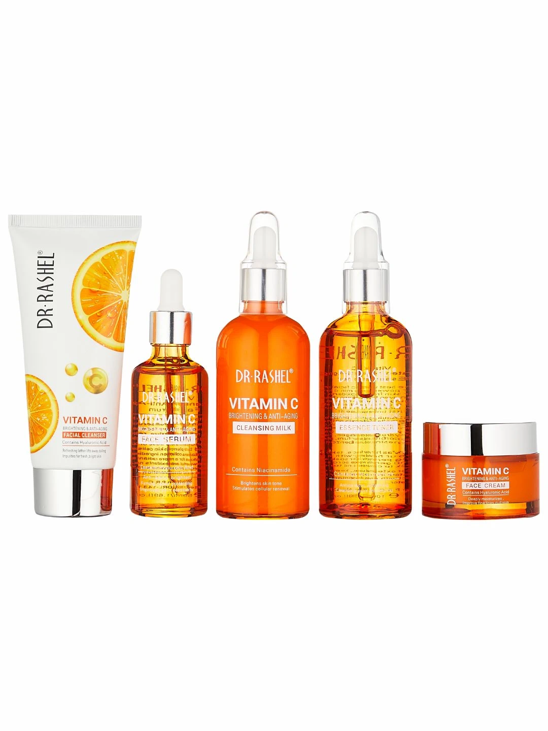 Омолаживающая серия по уходу за кожей с витамином C, Dr. Rashel Vitamin C Brightening & Anti-Aging Skin Care Series, 5 шт/комплект