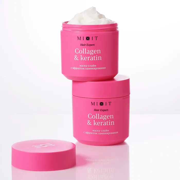 Ламинирующая маска с коллагеном и кератином MIXIT Hair Expert Collagen & Keratin Mask 400 ml