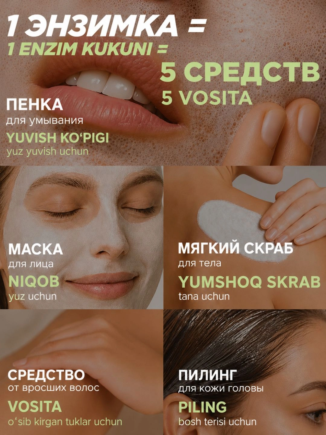 Энзимная пудра для умывания MIXIT Enzyme Powder 75г