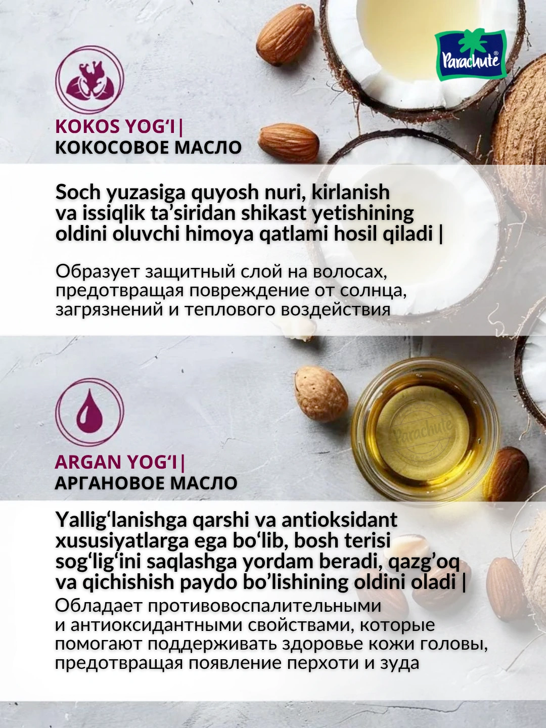 Шампунь для волос PARA ADV COCONUT & ARGAN DAMAGE REPAIR SHAMPOO 340ML