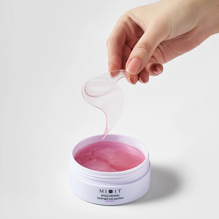 Гидрогелевые патчи с гиуалуроновой кислотой MIXIT Hyaluronic hydrogel eye patches 60шт