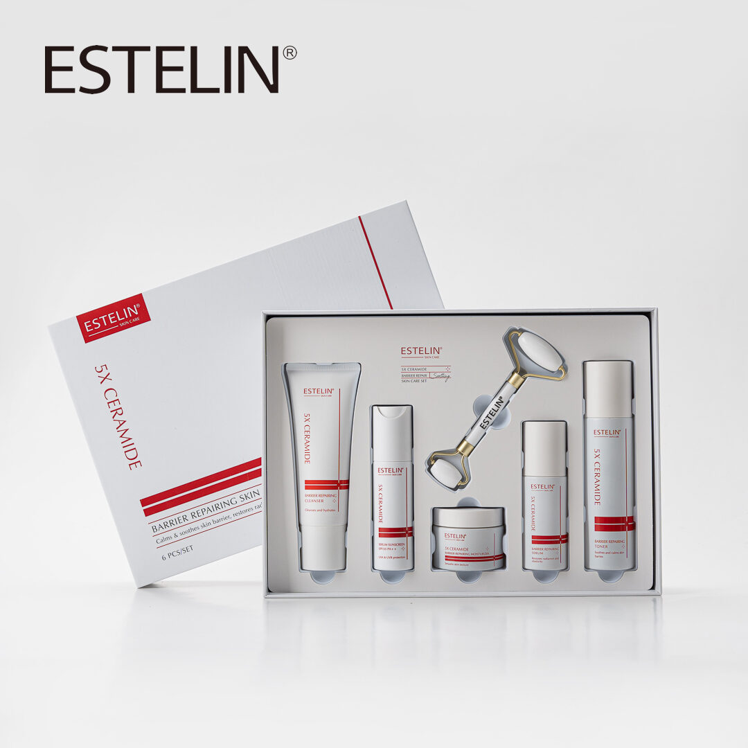 Набор с Церамидами для ухода за кожей Estelin 5X Ceramide Barrier Repair Skin Care Set, 6 шт