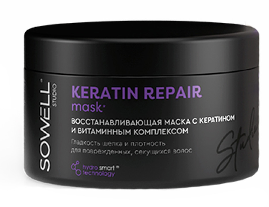 Восстанавливающая маска для волос SOWELL KERATIN REPAIR, 400 мл