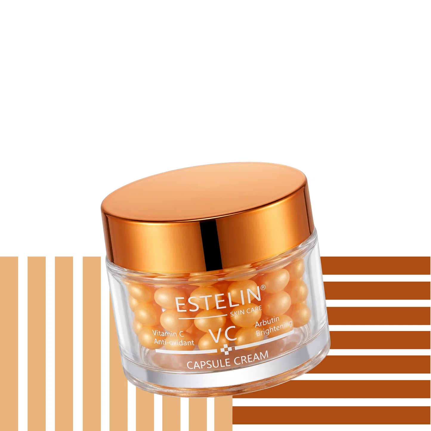 Питательный крем для лица с витамином С и арбутином Estelin Vitamin C & Arbutin Brightening Capsule Cream, 60 г