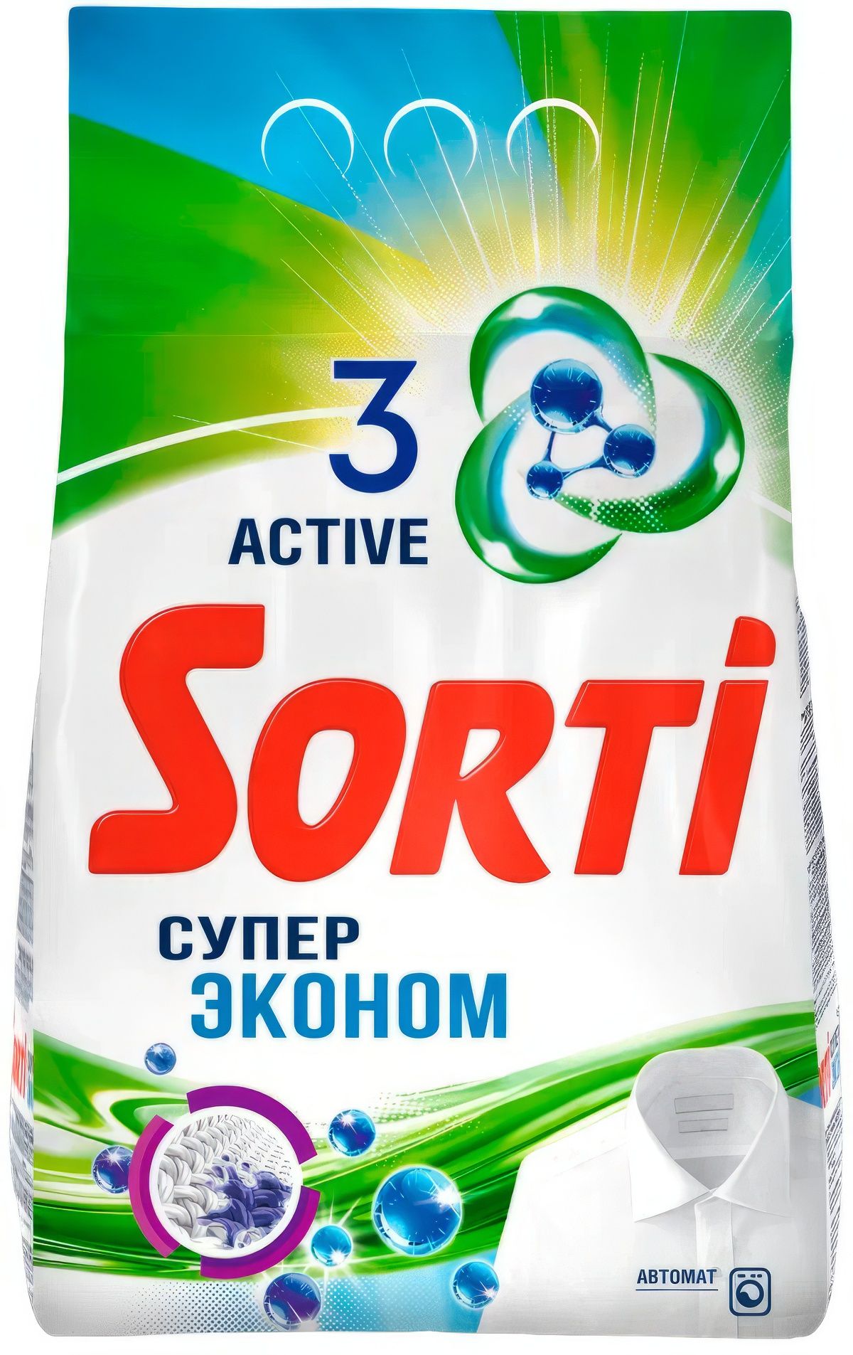 Стиральный порошок SORTI Супер Эконом Автомат 3000г м/у