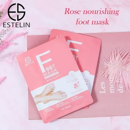 Питательная маска для ног с ароматом розы, Estelin Rose Nourishing Foot Mask, 36 g