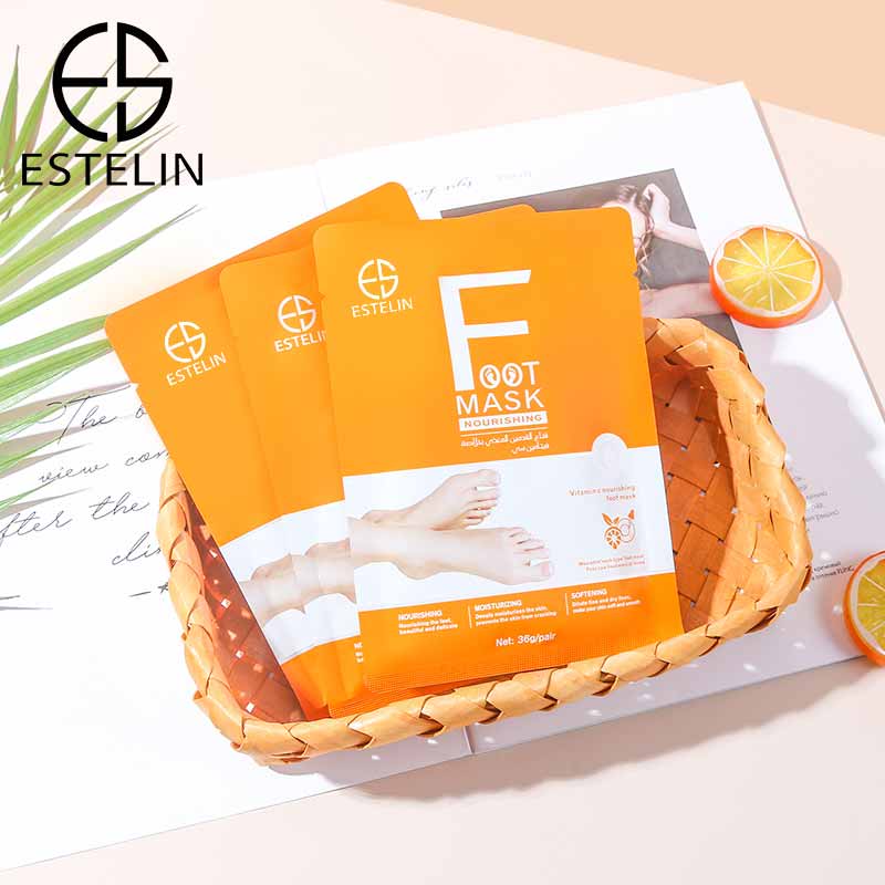 Маска-пилинг для ног с витамином C, Estelin Vitamin C Exfoliating Foot Peel Mask, 40 g × 2 пары