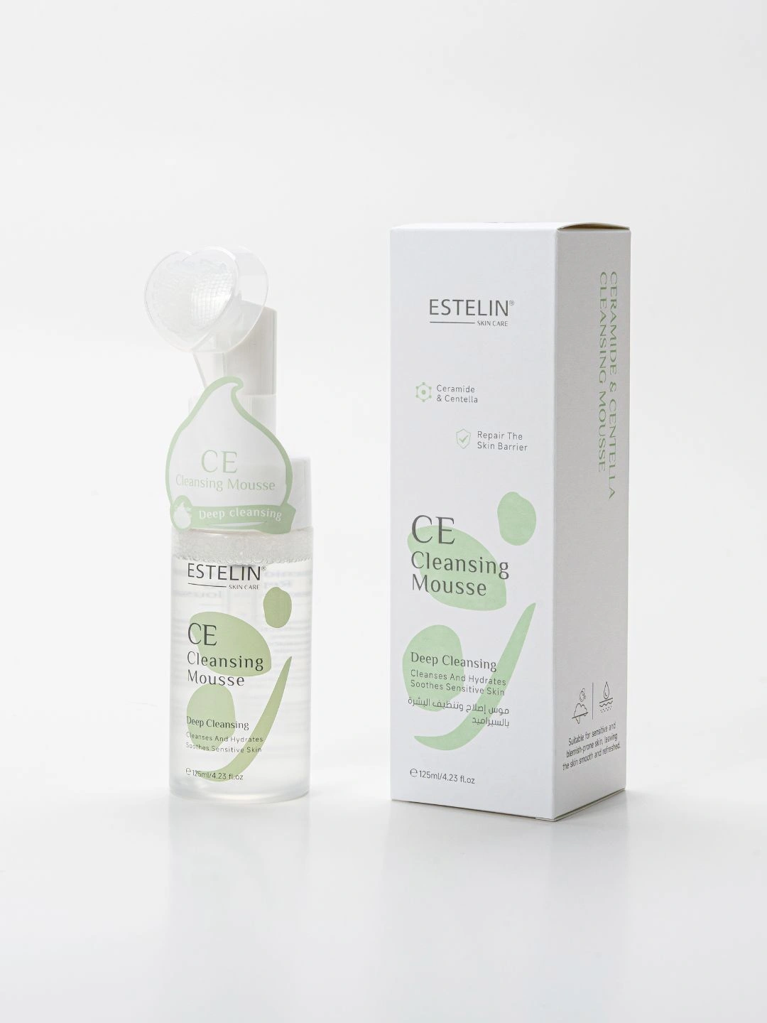Пенка-мусс для лица с церамидами Estelin Ceramide & Ceramide Repairing Cleansing Mousse, 125 мл
