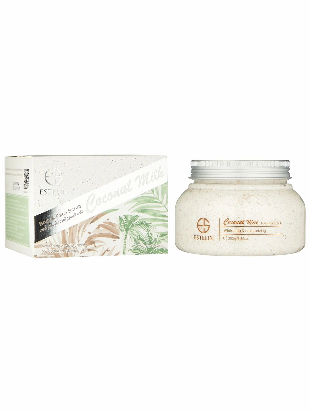 Скраб для лица и тела с кокосом Estelin Virgin Coconut Body & Face Scrub, 250 g