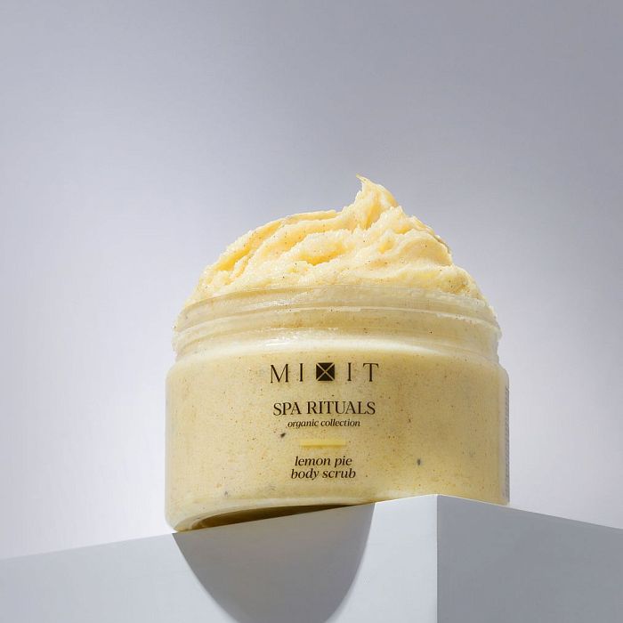 Соляной скраб-бальзам для тела с ароматом лимонного пирога MIXIT Spa Rituals Lemon Pie Body Scrub 300г