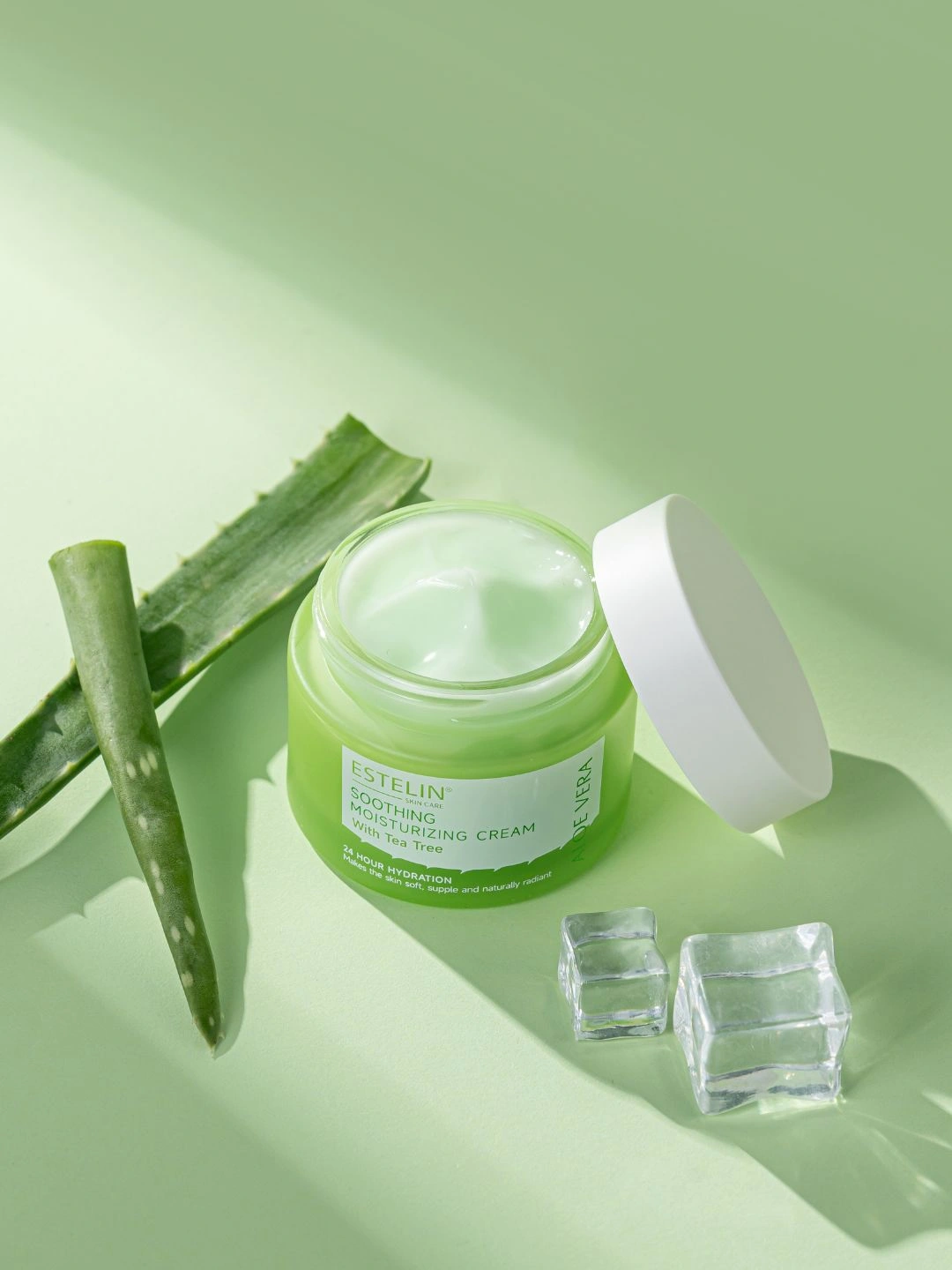 Увлажняющий крем для лица с Алое Вера, Estelin Aloe Vera Soothing Moisturizing Cream, 50 г
