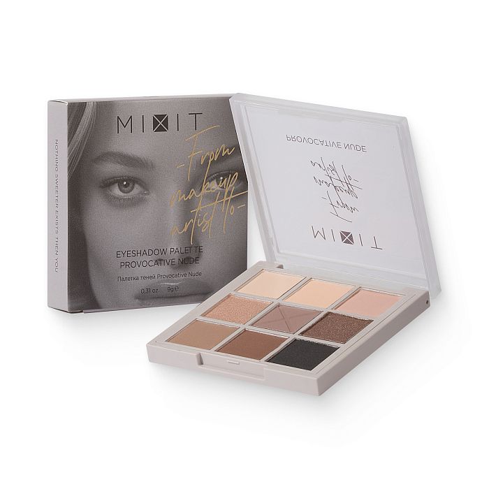 Палетка теней MIXIT Make Up Eyeshadow palette Provocative Nude 10г