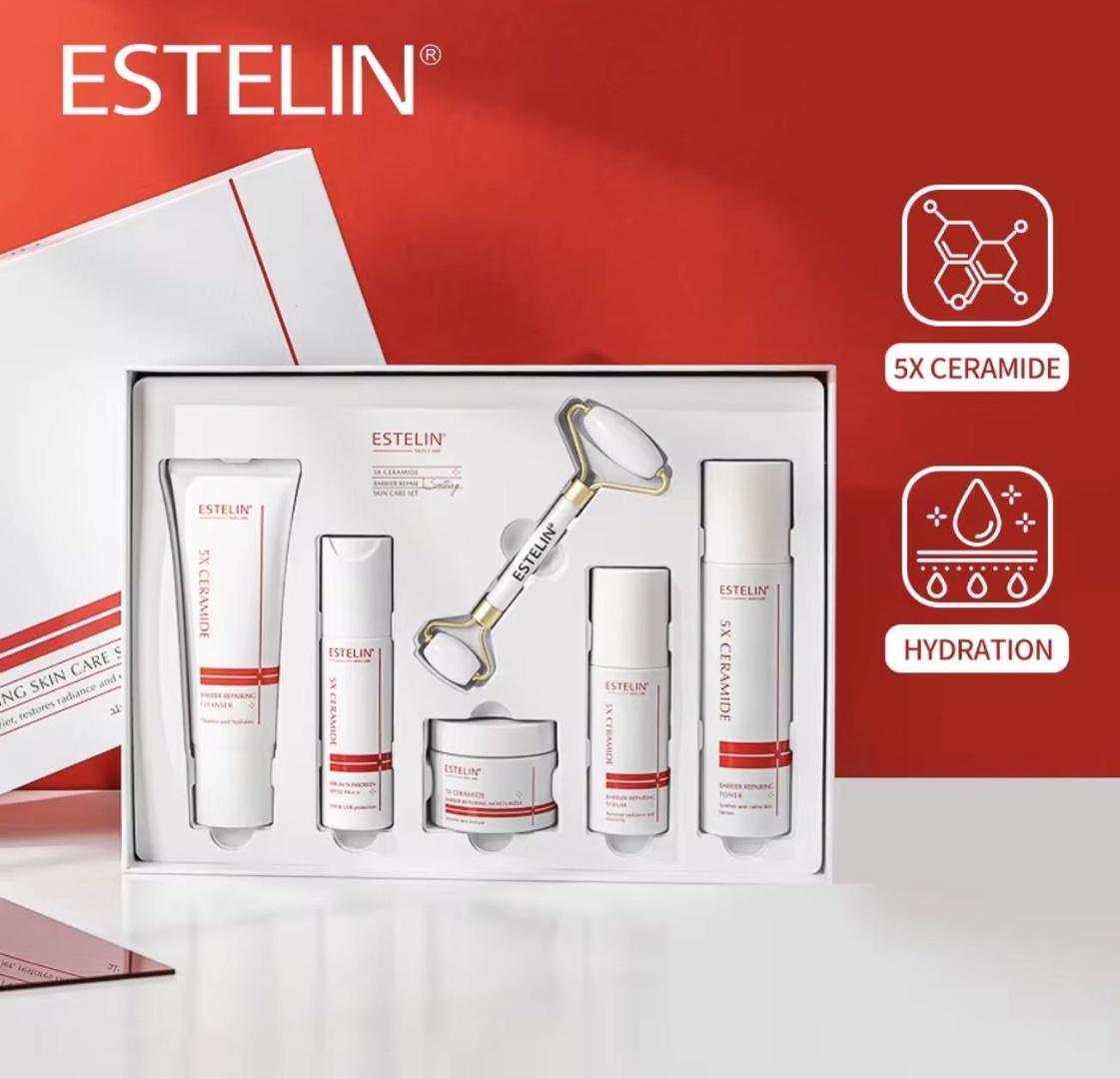 Набор с Церамидами для ухода за кожей Estelin 5X Ceramide Barrier Repair Skin Care Set, 6 шт