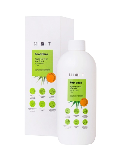Средство для ороговевшей кожи на ногах и пятках MIXIT FOOT CARE Agent for foot skin 6-in-1 500мл