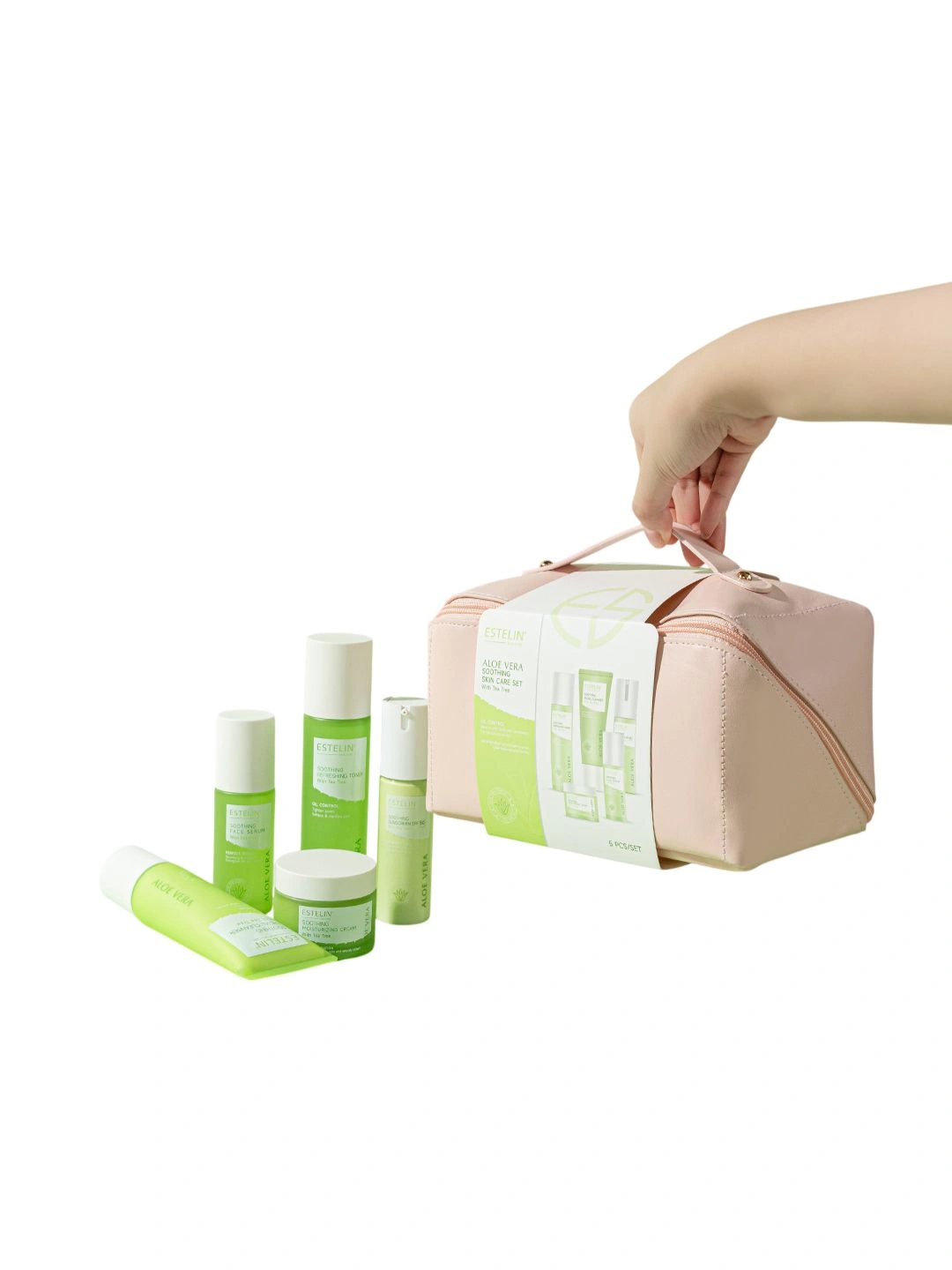 Набор для ухода за кожей Estelin Aloe Vera Soothing Skin Care Set, 5 шт