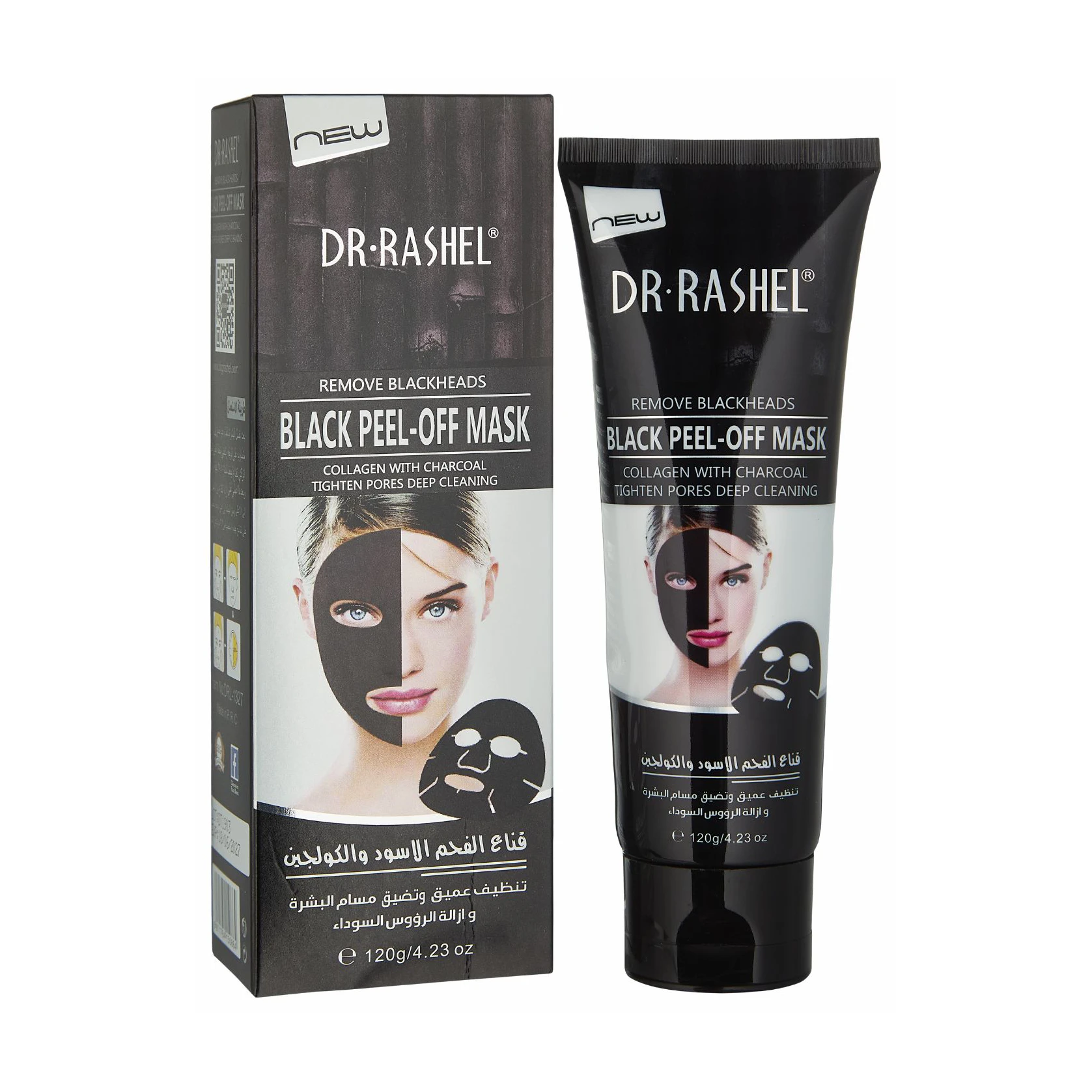 Отшелушивающая маска с бамбуковым углем, Dr. Rashel Bamboo Charcoal Peel Off Mask, 120 ml