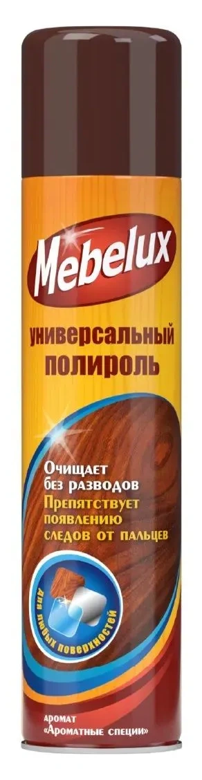 Полироль для мебели Mebelux для любых поверхностей 300 мл.
