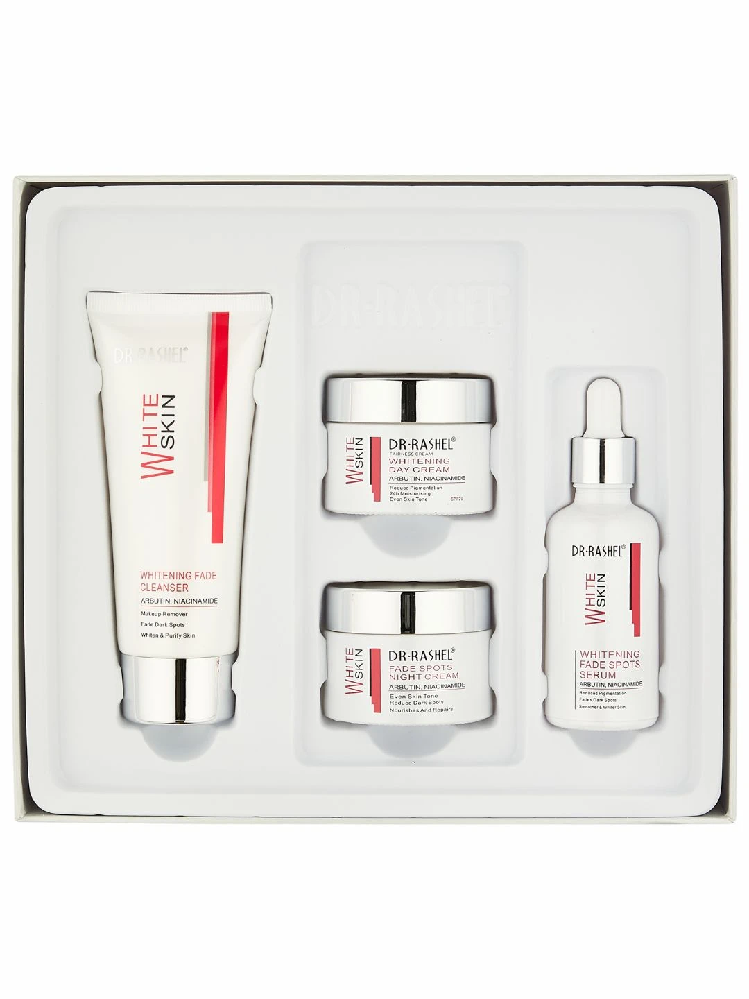 Для осветления пигментных пятен серия по уходу за кожей, Dr. Rashel Whitening Fade Spots Skin Care Series, 4 шт/комплект