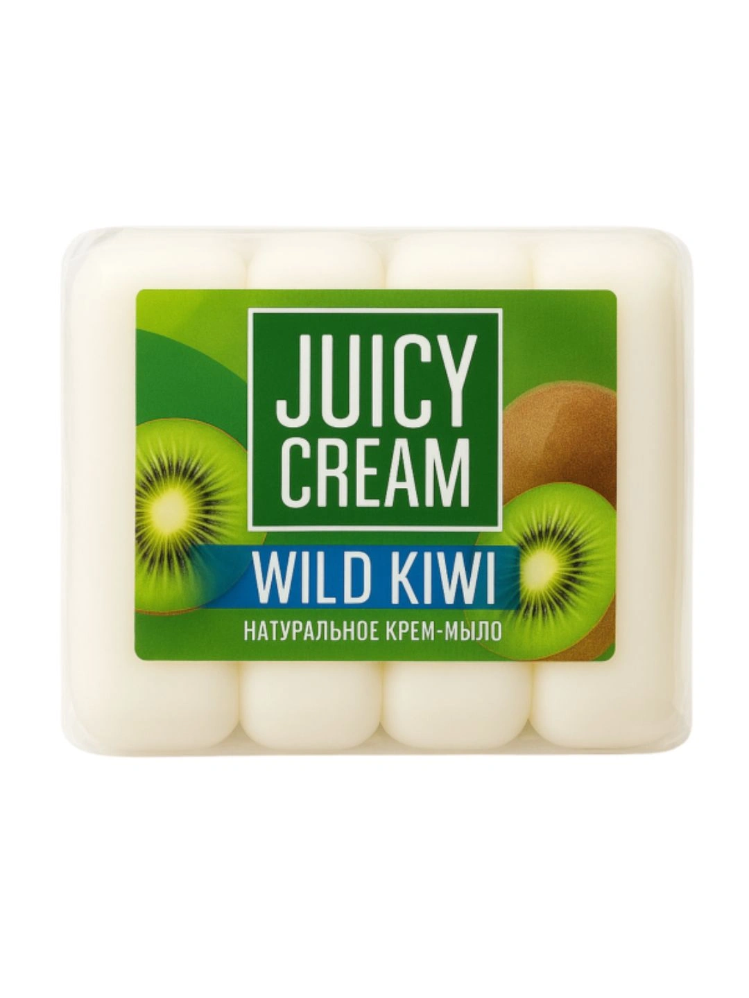 Крем-мыло туалетное твердое JUICY CREAM Wild Kiwi, 4*75гр