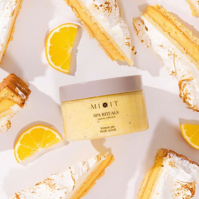 Соляной скраб-бальзам для тела с ароматом лимонного пирога MIXIT Spa Rituals Lemon Pie Body Scrub 300г