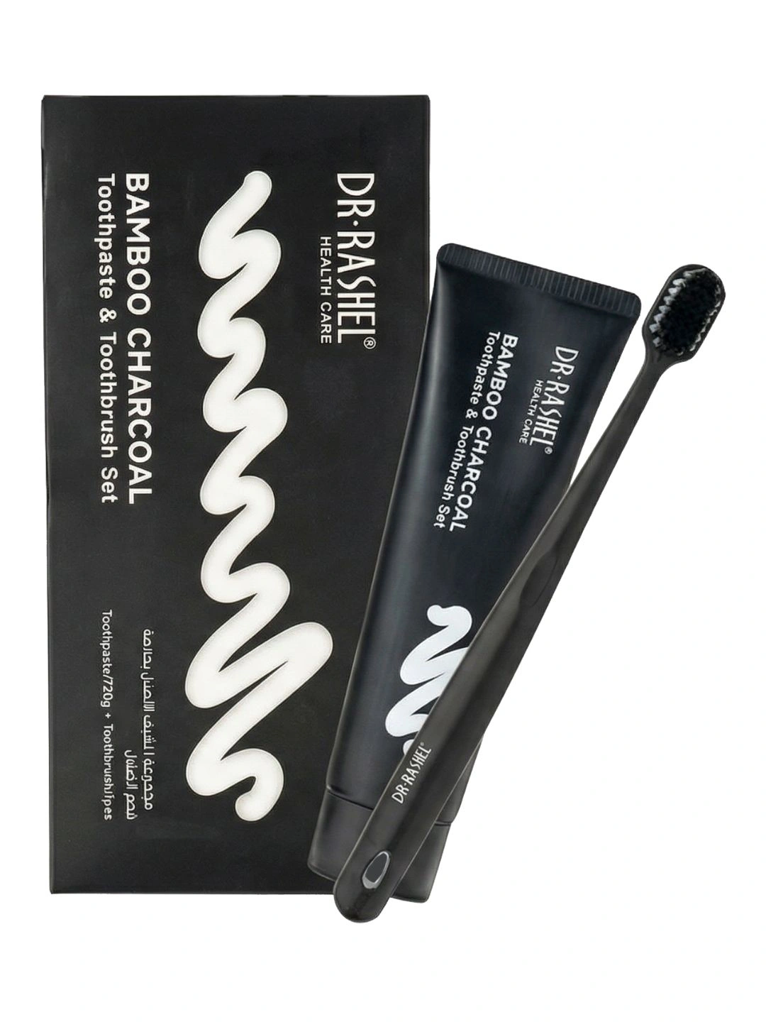 Очищающий набор для зубов с бамбуковым углём — Dr. Rashel Bamboo Charcoal Toothpaste & Toothbrush Set
