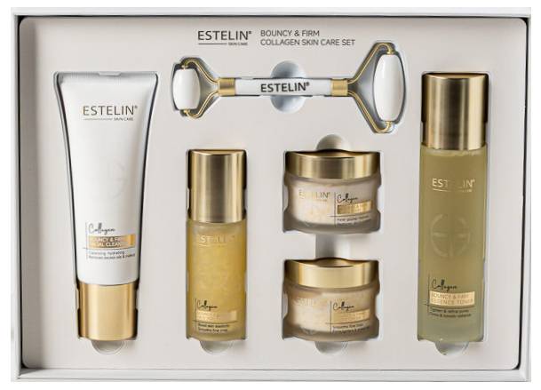  Набор для ухода и питания за кожей с коллагеном Estelin Bouncy & Firm Collagen Skin Care Set, 6 шт