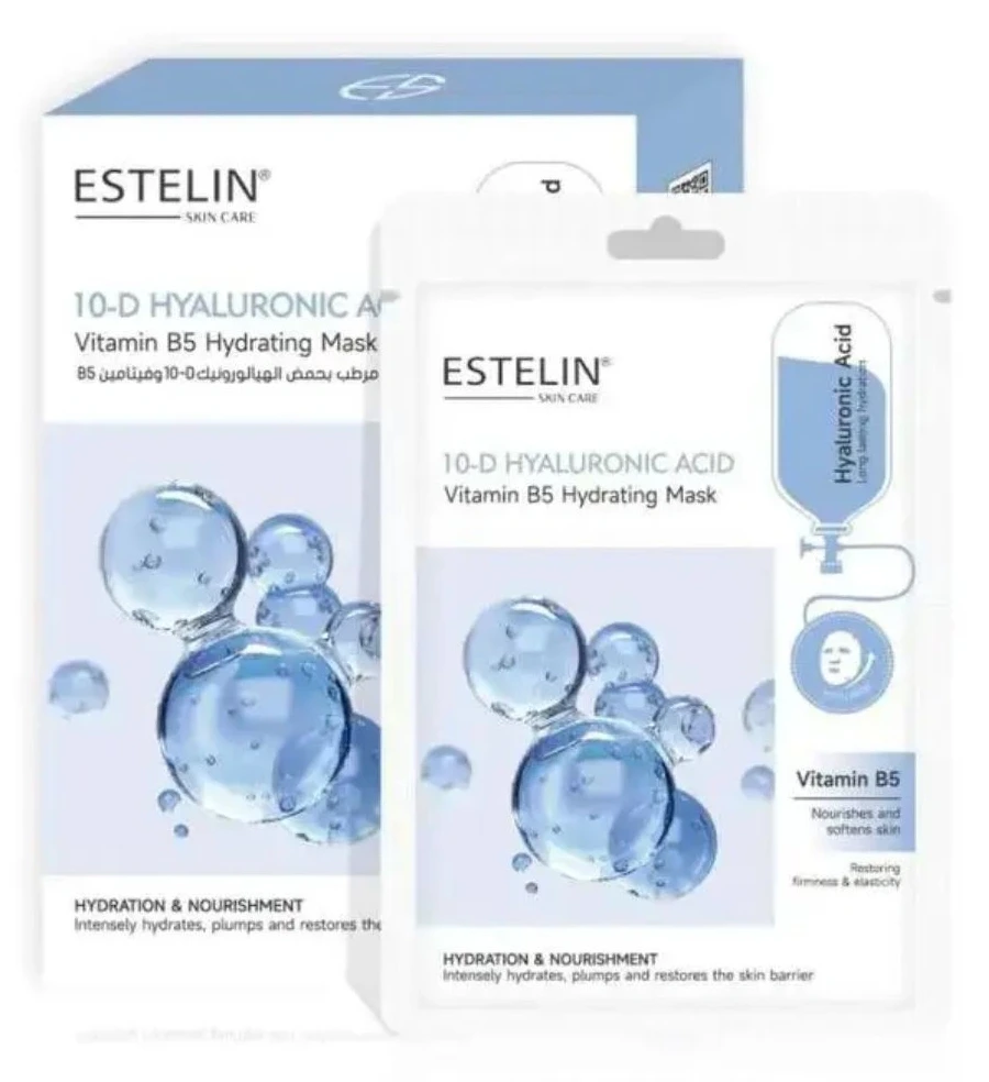 Тканевая маска Estelin 10D Hyaluronic Acid & Vitamin B5 Hydrating Mask, 25 г