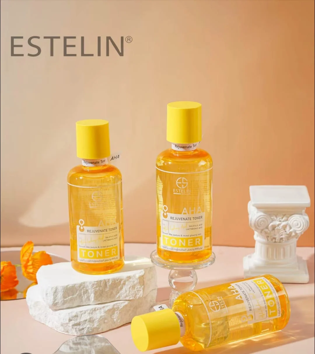 Тонер для лица с AHA и салициловой кислотой, Estelin AHA & Salicylic Acid Rejuvenate Essence Toner, 400 мл