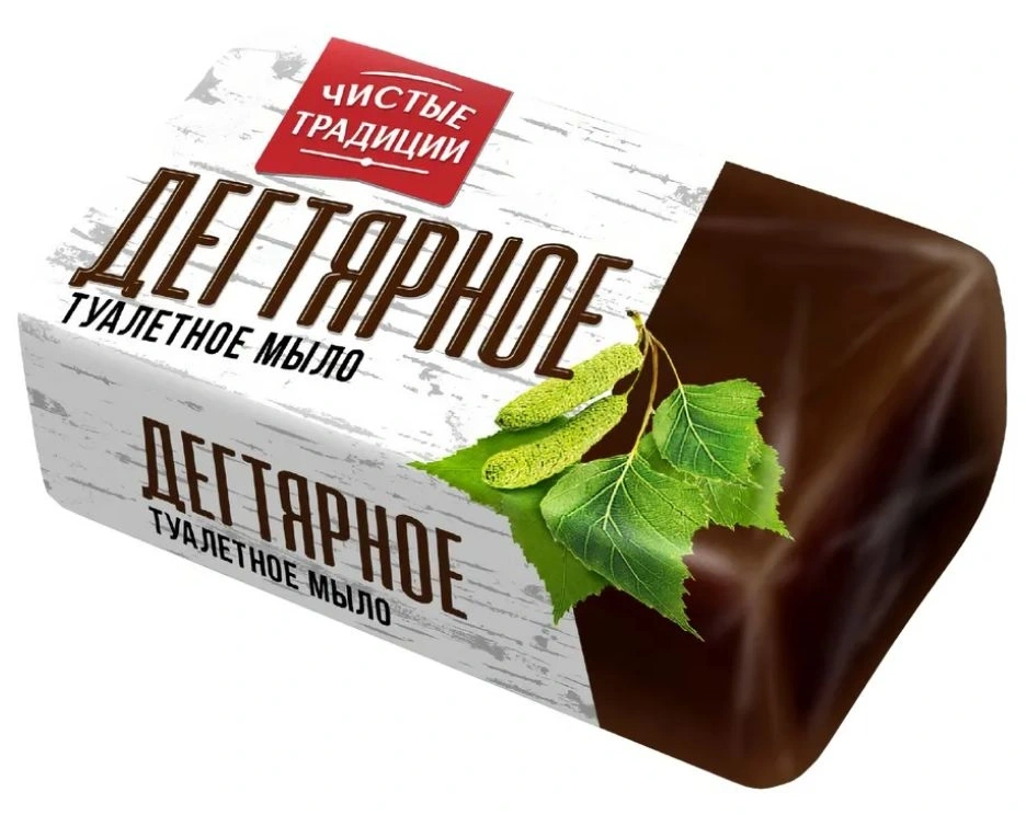 Туалетное мыло Чистые традиции Дегтярное п/п упаковка 140гр.