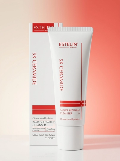 Пенка для лица с 5X церамидом, Estelin 5X Ceramide Barrier Repairing Cleanser, 120 г