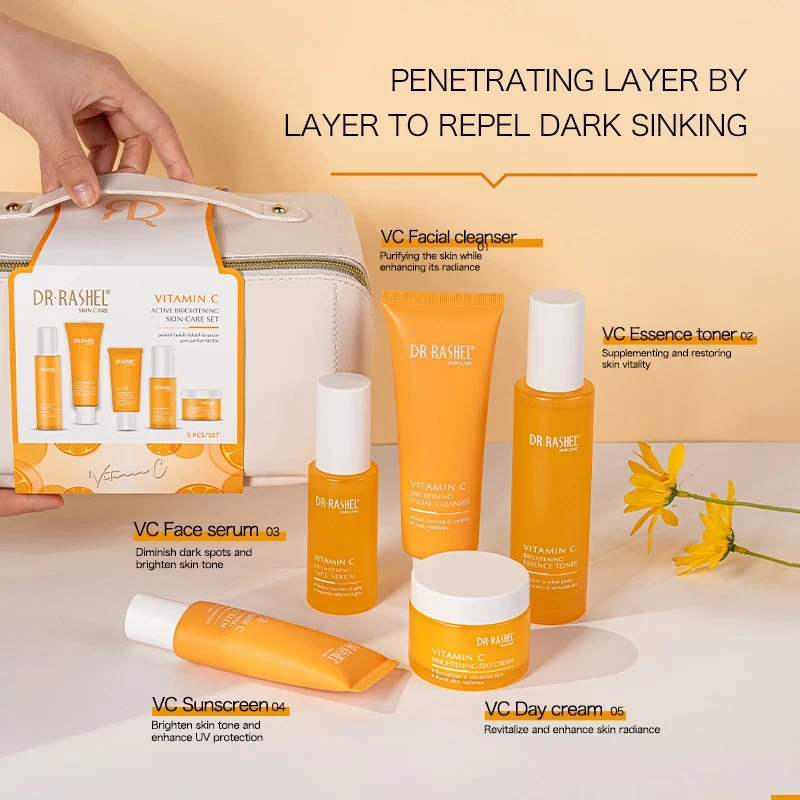 Осветляющий и тонизирующий набор с витамином C — Dr. Rashel Vitamin C Brightening Skin Care Set