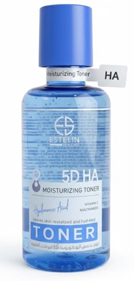 Тонер для лица с 5Д гиалуроновой кислотой Estelin 5D Hyaluronic Acid Moisturizing Essence Toner, 400 мл