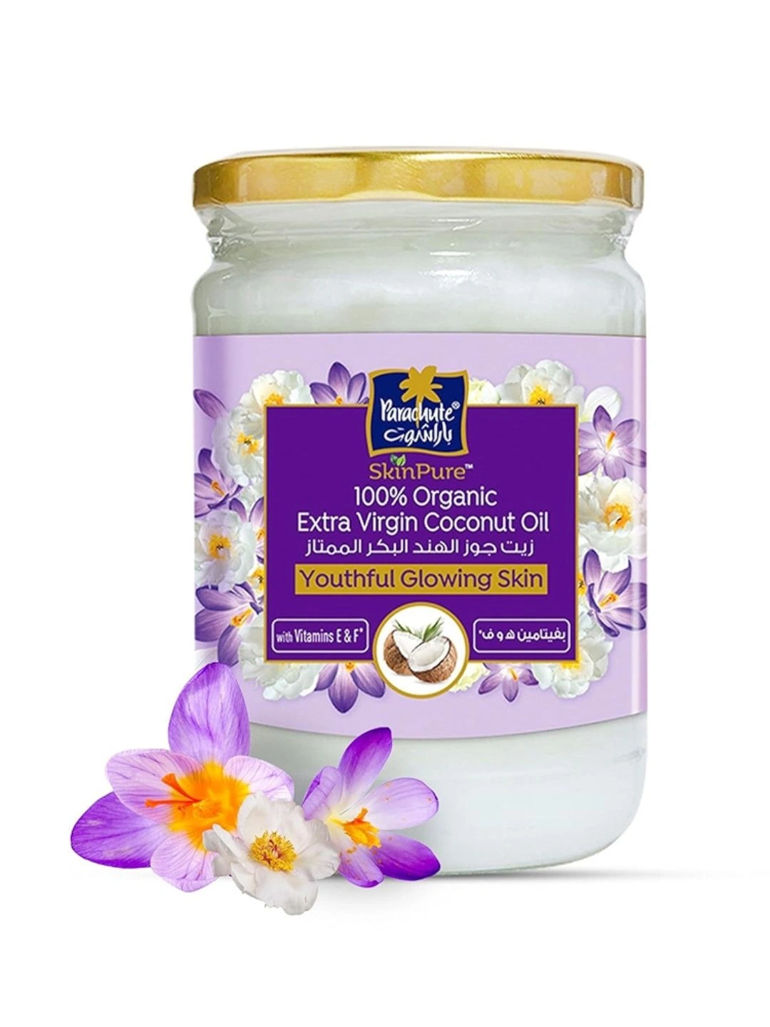 Кокосовое масло PARA SKIN PURE EXTRA VIRGIN CNO WITH VITAMINS E & F 200ML