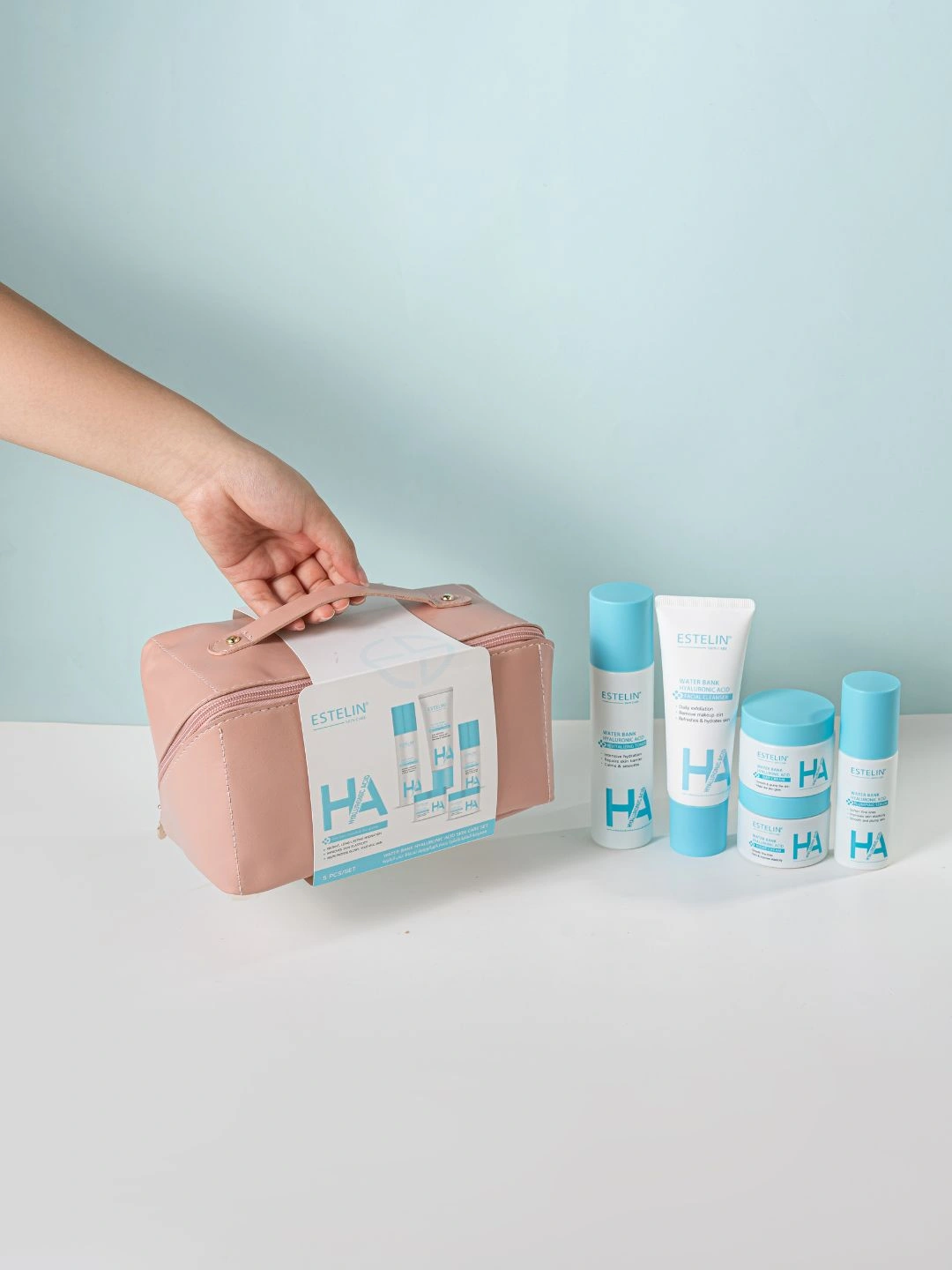 Увлажняющий набор по уходу за кожей с гиалуроновой кислотой Estelin Water Bank Hyaluronic Acid Skin Care Set, 5 шт