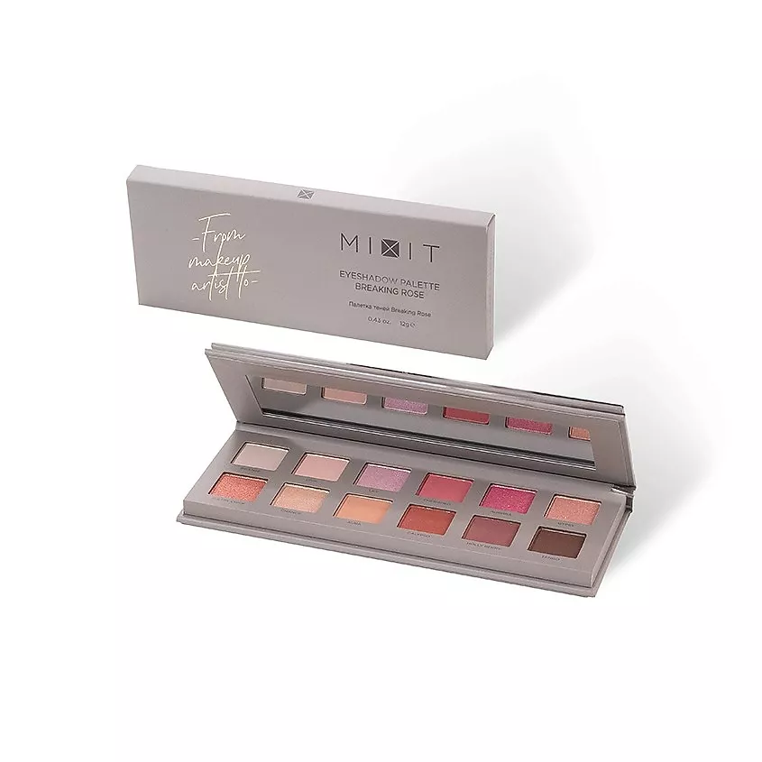 Палетка теней MIXIT Make Up Eyeshadow palette Breaking Rose 12г