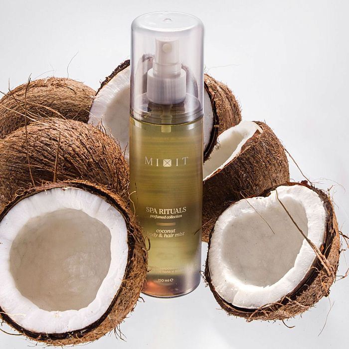 Парфюмированный мист для тела и волос с ароматом кокоса MIXIT Spa Rituals coconut body & hair mist 150мл
