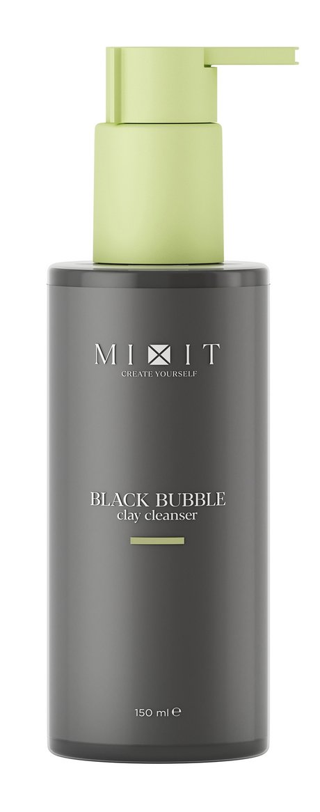 Глиняный мусс от черных точек с бамбуковым углем MIXIT Black Bubble Clay Cleanser 150мл