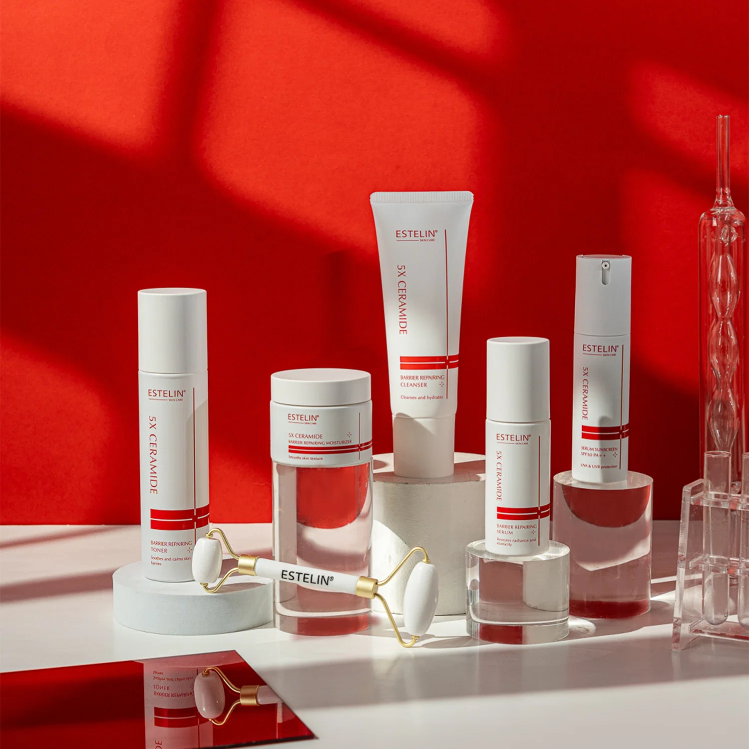 Набор с Церамидами для ухода за кожей Estelin 5X Ceramide Barrier Repair Skin Care Set, 6 шт