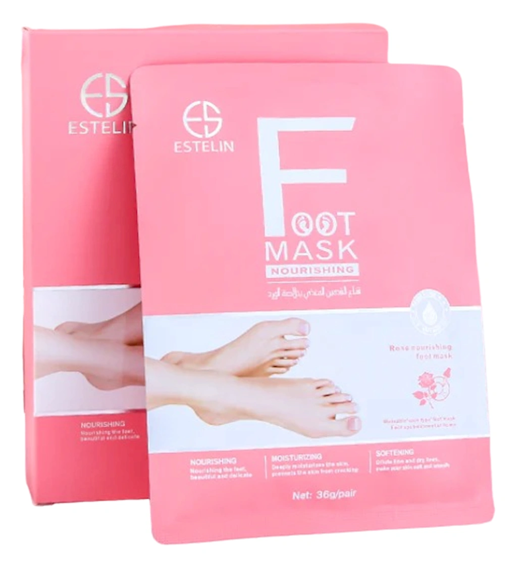 Питательная маска для ног с ароматом розы, Estelin Rose Nourishing Foot Mask, 36 g