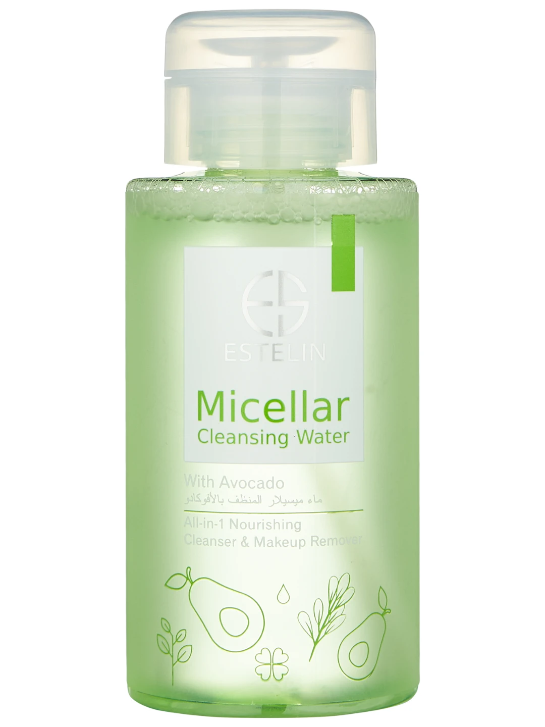 Мицеллярная вода с маслом авокадо, Estelin Micellar Cleansing Water with Avocado, 300 ml