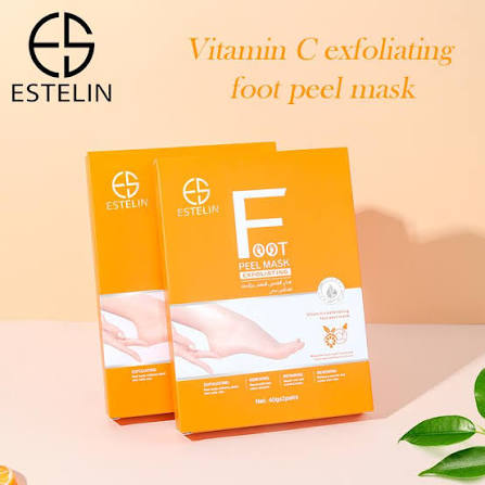 Маска-пилинг для ног с витамином C, Estelin Vitamin C Exfoliating Foot Peel Mask, 40 g × 2 пары