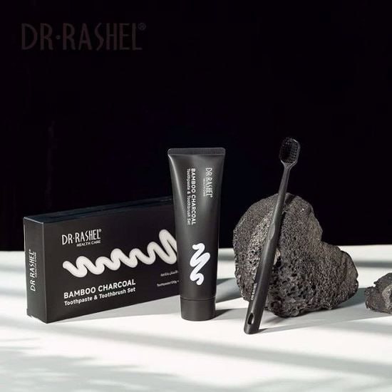 Очищающий набор для зубов с бамбуковым углём — Dr. Rashel Bamboo Charcoal Toothpaste & Toothbrush Set