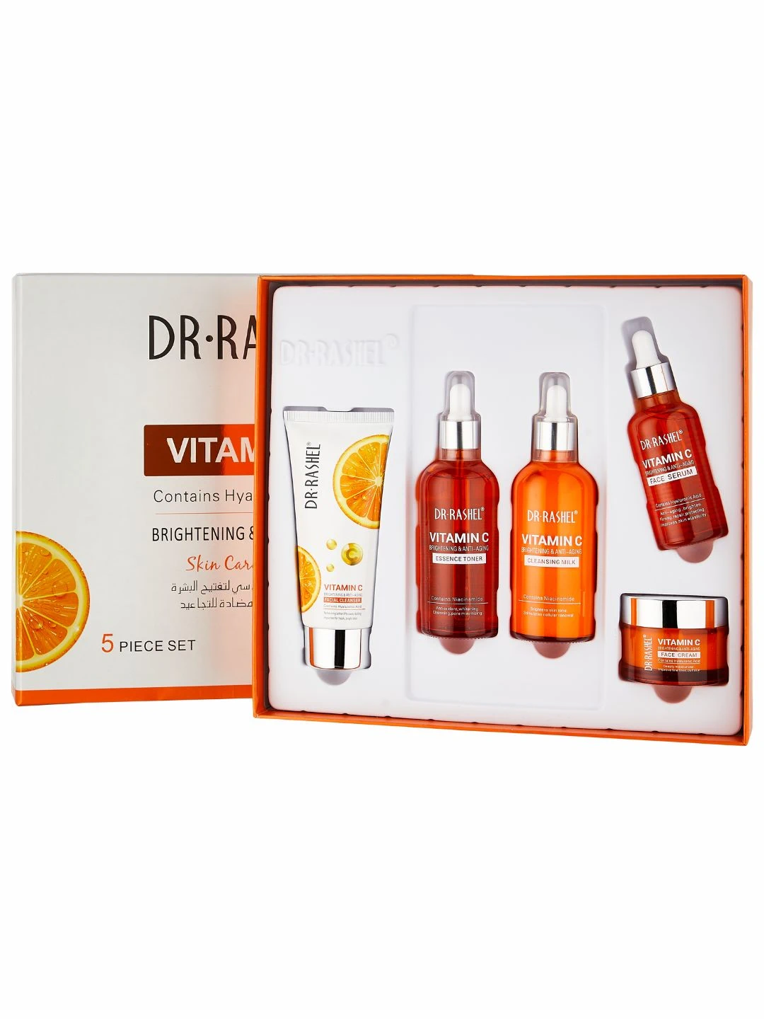 Омолаживающая серия по уходу за кожей с витамином C, Dr. Rashel Vitamin C Brightening & Anti-Aging Skin Care Series, 5 шт/комплект