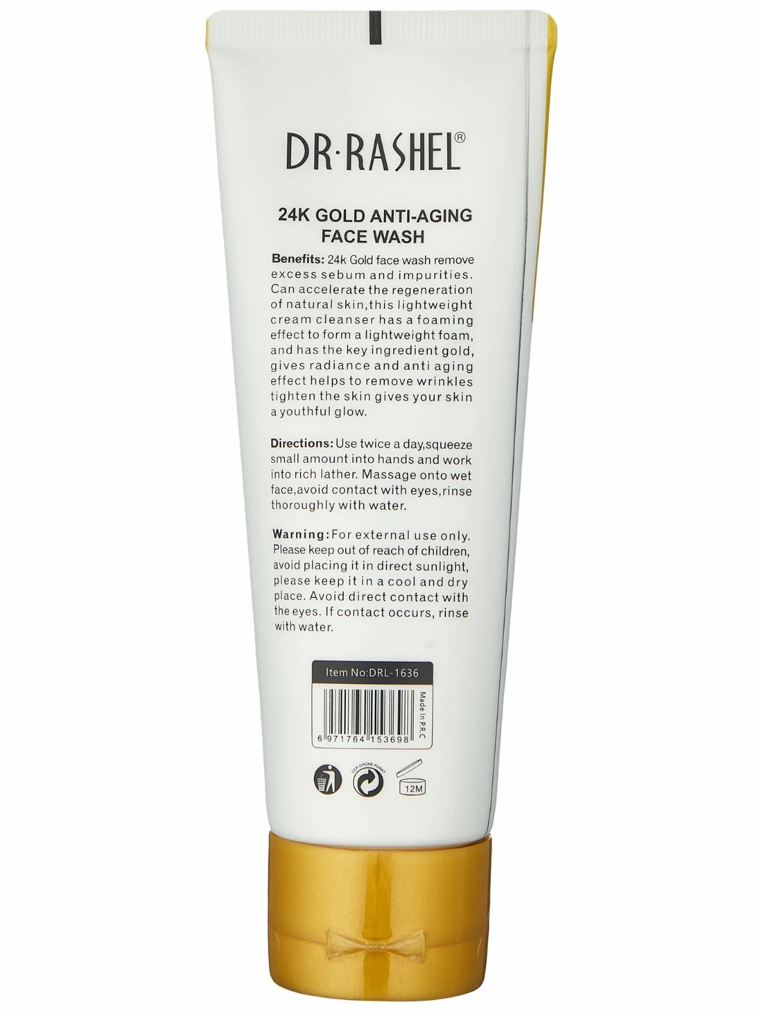 Антивозрастная пенка для умывания с золотом 24K Dr. Rashel 24K Gold Anti-Aging Face Wash, 100 g