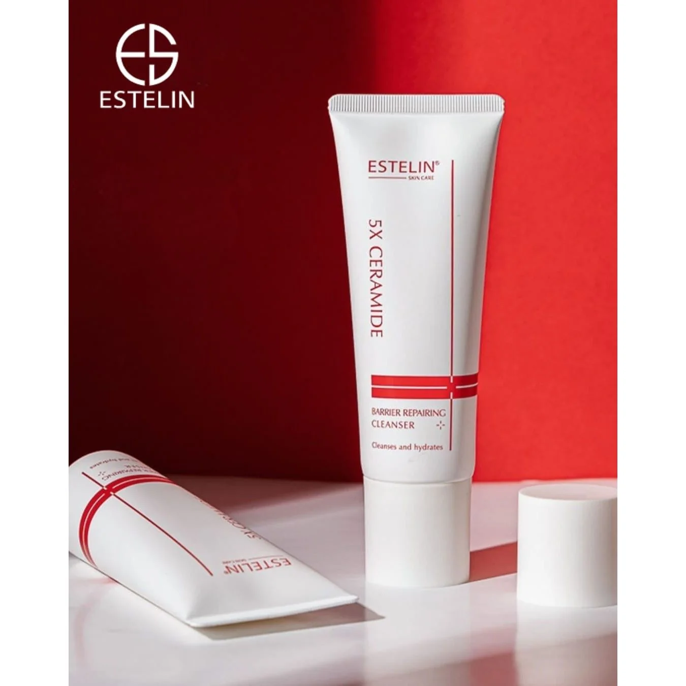 Пенка для лица с 5X церамидом, Estelin 5X Ceramide Barrier Repairing Cleanser, 120 г