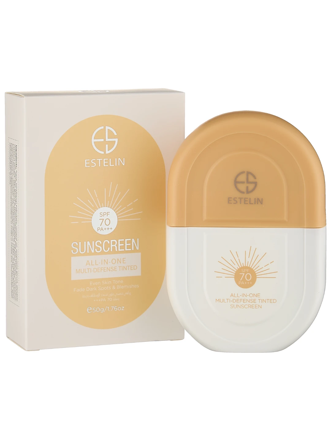 Тонирующий солнцезащитный крем Estelin Multi-Defense Tinted Sunscreen SPF70 PA+++, 50 g