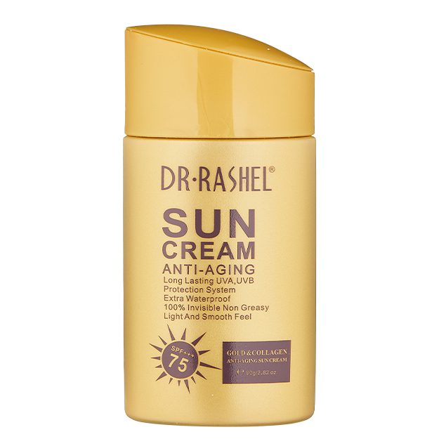Антивозрастной солнцезащитный крем с золотом и коллагеном Dr. Rashel Gold Collagen Suncream SPF75, 80 ml