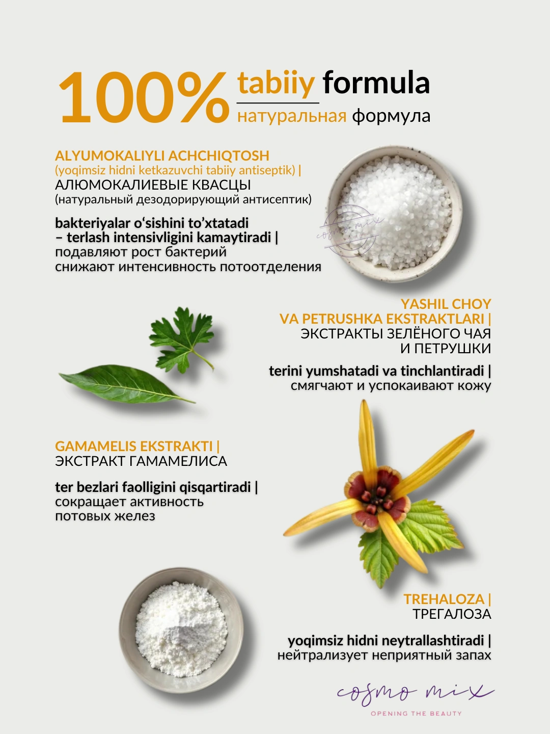 Натуральный дезодорант Зеленое дерево MIXIT GREEN TREE natural deo 125мл